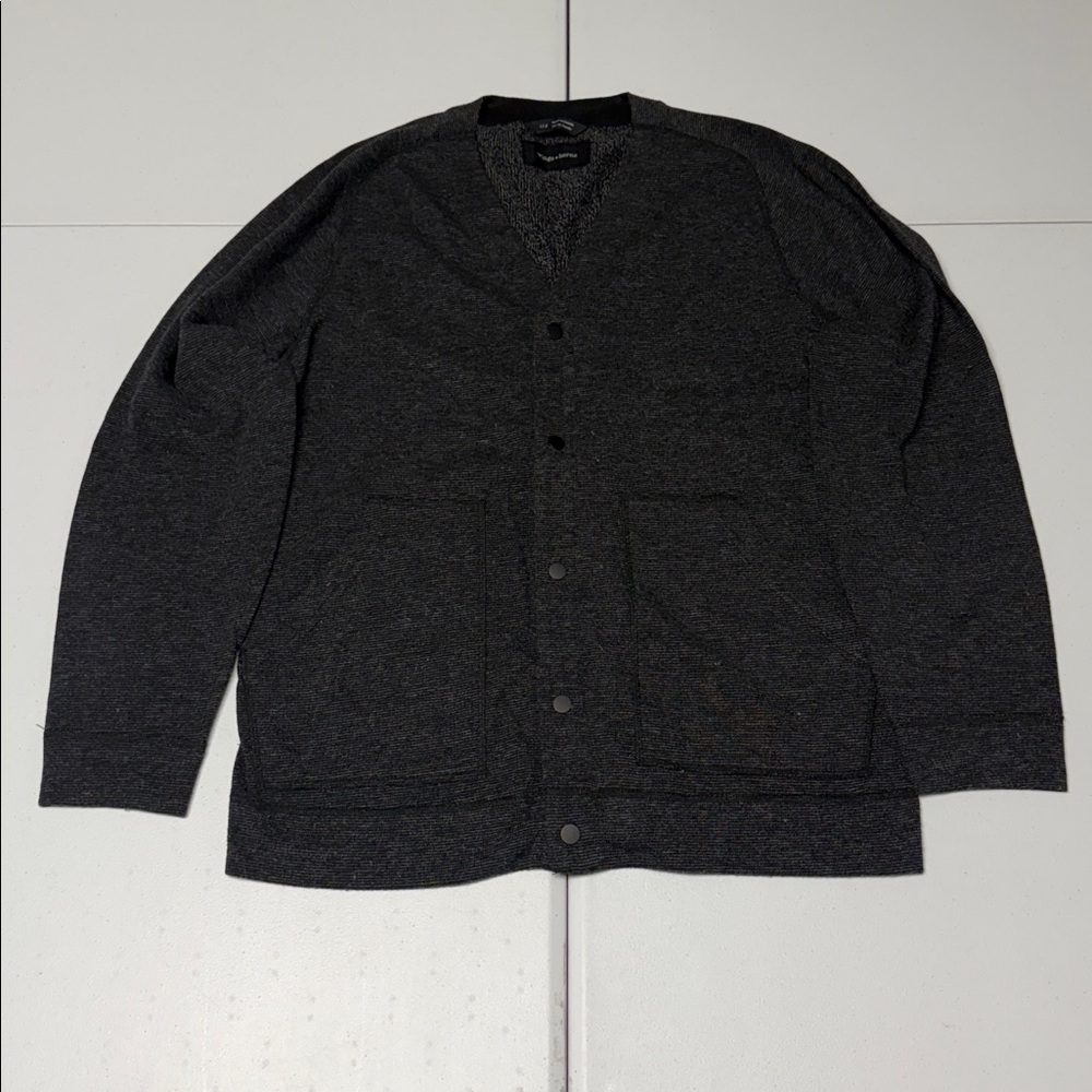 Wings + Horns Charcoal Knit Cardigan